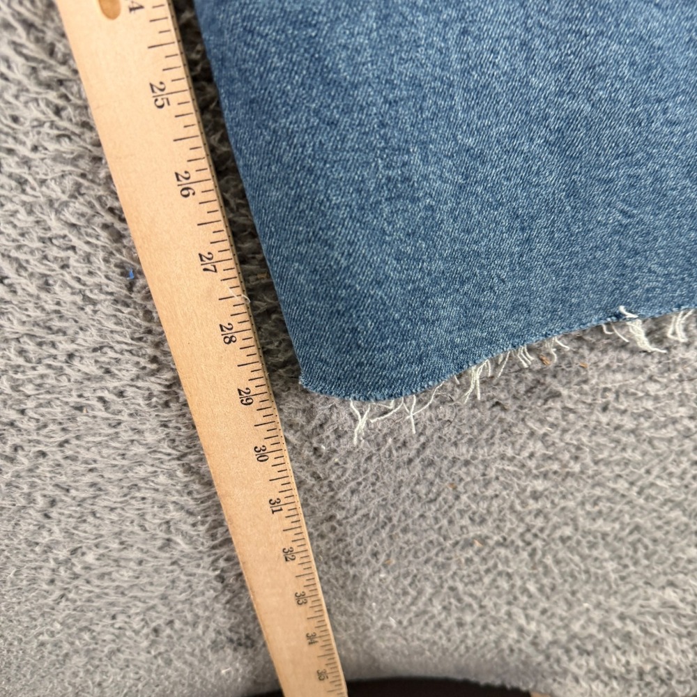 Loft Jeans Womens 10 Blue Cotton Denim Wide-Leg Faded Workwear Raw-Hem Stretch - Picture 11 of 13
